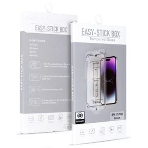 Tempered Glass Full Glue Privacy Easy-Stick Box for IPHONE 17 PRO/18 PRO BLACK