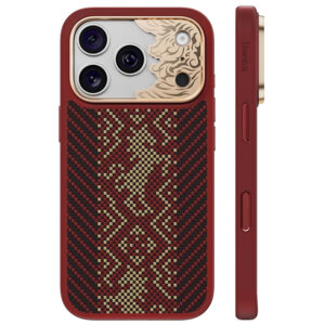 Benks Case Magnetic Armor Pro Knight Kevlar Metal Frame (C.K.FL.AP.GD.BA73) for Iphone 18 Pro Max/17 Pro Max red (Camera Control Button)