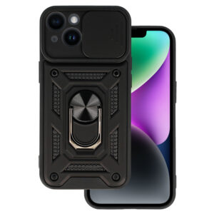 Slide Camera Armor Case for Iphone 14 Black