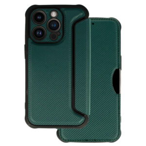 Razor Carbon Book Case for Iphone 14 Pro Max dark green