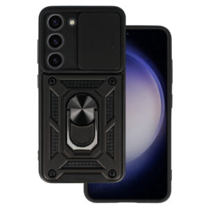 Slide Camera Armor Case for Samsung Galaxy S23 Plus Black