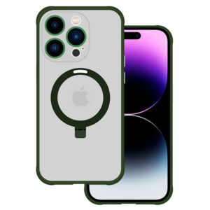 Tel Protect Magical Magsafe Stand Case for Iphone 15 Pro Max green
