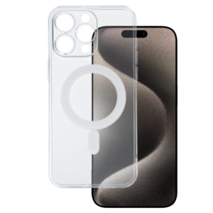 TEL PROTECT MagSilicone Case for Iphone 15 Pro Max Transparent