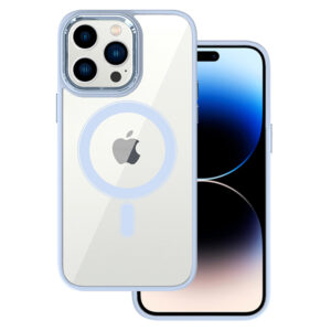 Tel Protect Magnetic Clear Case for Iphone 15 Plus Light blue