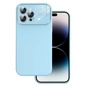 Soft Silicone Lens Case for Iphone 12 light blue
