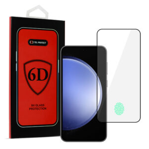 Tel Protect Full Glue 6D Tempered Glass for SAMSUNG GALAXY S22/S23 BLACK (with fingerprint unlock)