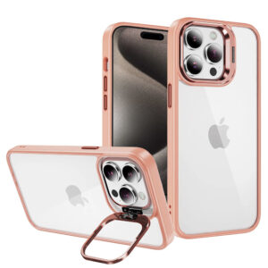 Tel Protect Kickstand case + camera glass (lens) for Iphone 11 Pro Max light pink