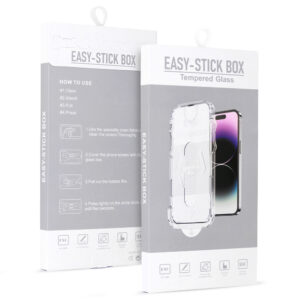 Tempered Glass Full Glue Easy-Stick Box for IPHONE 15 PLUS BLACK