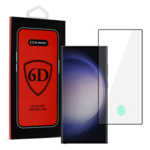 Tel Protect Full Glue 6D Tempered Glass for SAMSUNG GALAXY S23 ULTRA BLACK (with fingerprint unlock)