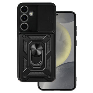 Slide Camera Armor Case for Samsung Galaxy S24 Plus Black