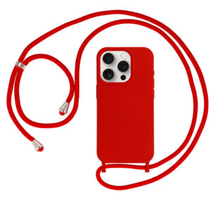 Strap Silicone Case for Iphone 15 Pro Max design 1 red