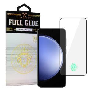 Tempered Glass HARD Full Glue 5D for SAMSUNG GALAXY S23 BLACK (with fingerprint unlock)