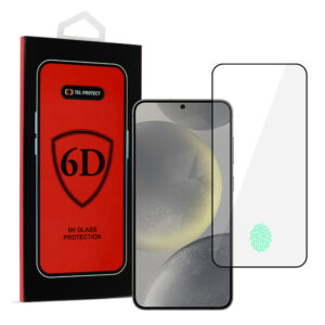 Tel Protect Full Glue 6D Tempered Glass for SAMSUNG GALAXY S24 PLUS BLACK (with fingerprint unlock)