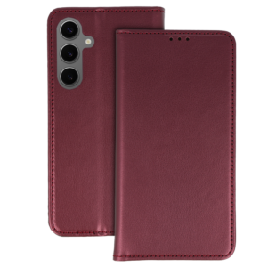 Smart Magneto Case for Samsung Galaxy S24 Plus burgundy