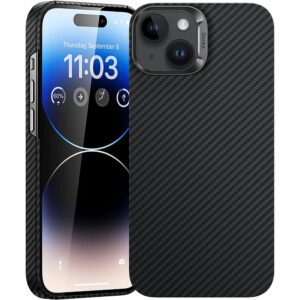 Benks Magnetic Armor Air Kevlar Case Metal Frame 600D for Iphone 15 Plus black