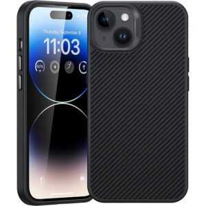 Benks Magnetic Hybrid Armor Pro Kevlar Case Metal Frame 600D for Iphone 15 Plus black
