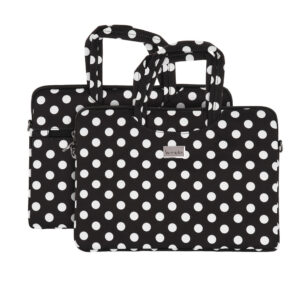 Wonder Briefcase Laptop 13-14 inches black polka-dot