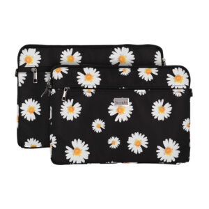 Wonder Sleeve Laptop 15-16 inches black daisies