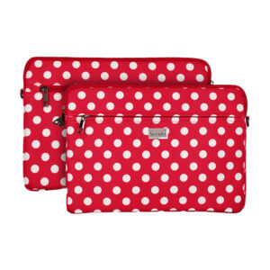 Wonder Sleeve Laptop 17 inches red polka-dot