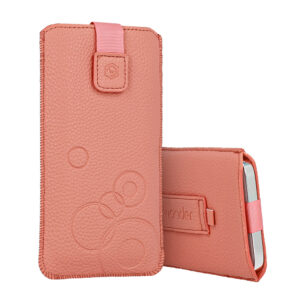 WONDER Deko Pouch Case (Size XL) for Iphone 16/16 Pro/17Pro/18Pro/Samsung S25/S25 Plus/S26/S26 Plus/A54/A56/Xiaomi 17T peach