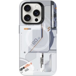 Benks Magnetic Mecha Series Case for Iphone 15 Pro Max white