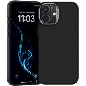 Benks Magnetic Armor Pro Kevlar Case Metal Frame 600D for Iphone 16 Plus black