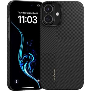 Benks Montage Magnetic Armor Air Kevlar Case PC Frame 600D+1500D (M064) for Iphone 16 Plus black