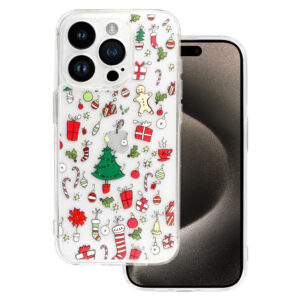 TEL PROTECT Christmas Clear Case for Iphone 13 Design 2