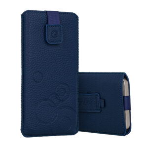 WONDER Deko Pouch Case (Size XL) for Iphone 16/16 Pro/17Pro/18Pro/Samsung S25/S25 Plus/S26/S26 Plus/A54/A56/Xiaomi 17T navy