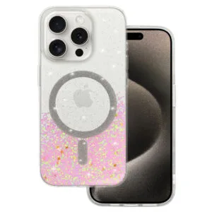 Tel Protect Moonlite Magsafe Case for Iphone 15 Pro pink clear