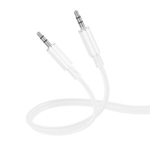 Borofone Cable AUX BL21 Lemon - jack 3,5mm to jack 3,5mm - 1 metre white