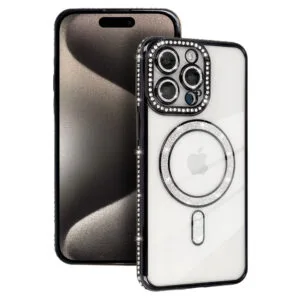 Bling Magsafe Case for Iphone 14 Pro black