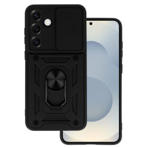 Slide Camera Armor Case for Samsung Galaxy S25 Black