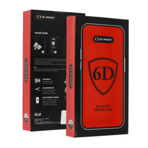 Tel Protect Full Glue 6D Tempered Glass for SAMSUNG GALAXY A16/M16/F16/A17/A18/A26 4G/5G/F35/M35 Black - 10 PACK