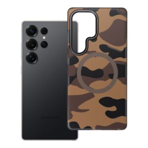 Forcell Case for Samsung S25 ULTRA F-Protect Levels Dual Layer 4D technology compatible with Magsafe Military Drop-Test desert camo