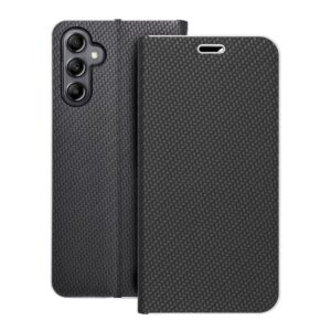 Luna Book Carbon flip case for Samsung A14 4G / A14 5G black