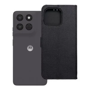 4Card RFID flip case for Motorola G37 anti-theft tech fabric black