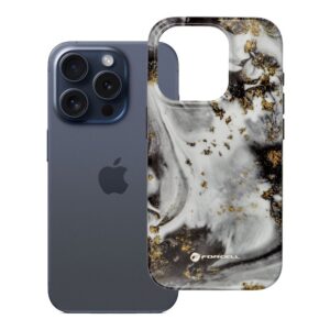 Forcell Case for iPhone 15 PRO F-Protect Mirage compatible with Magsafe Military Drop-Test silver fog
