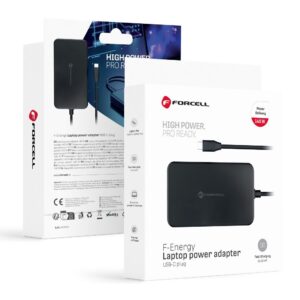 FORCELL F-ENERGY E856 uniwersal laptop charger 140W USB C - black