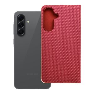 Luna Book Carbon flip case for Samsung A56 5G red