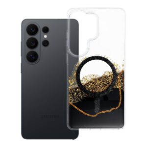Golden case for Samsung S26 ULTRA compatible with MagSafe black