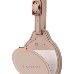 Satechi Locator compatible with Apple Find My FindAll Luggage Tag shape Vegan Leather ST-LFALTW desert rose