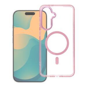 Frame Clear Hybrid Mag Cover case for Xiaomi Redmi 17C 5G compatible with MagSafe powder pink