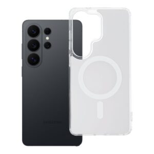 Clear Fusion Mag Cover case for Samsung S26 ULTRA compatible with MagSafe white