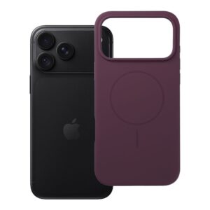 Case for iPhone 18 Pro Max / 17 Pro Max Silicone 2mm (big hole) compatible with MagSafe burgundy