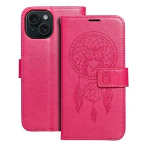 Mezzo Book flip case for iPhone 15 dreamcatcher magenta