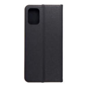 Luna Book Gold flip case for Samsung A71 black