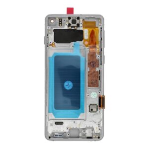 FixCell display LCD SAMSUNG S10 G973 with frame white (refub)