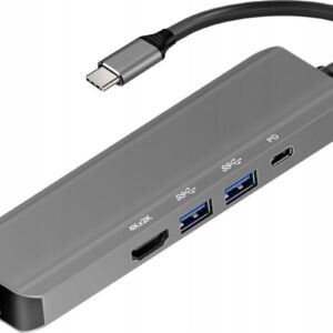Art Adapter HUB 5in1 USB C OEM-C15-1 silver