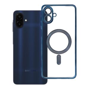 Electro Mag Cover case for Samsung A08 compatible with MagSafe titanium blue
